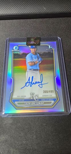 2026 Bowman Chrome 1st Adrian Lunar Auto #CPA-AL Refractor /499 Royals