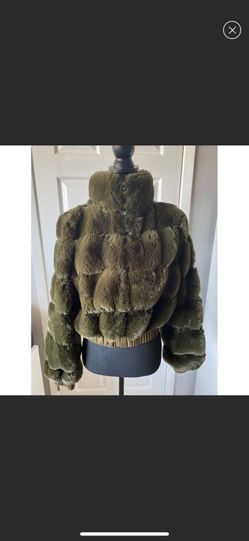 Olive Fur Coat- NEW