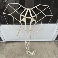 Elephant, modern geometric wall sculpture