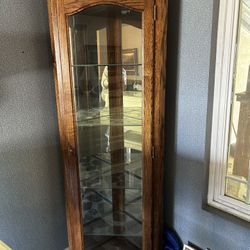 Oak Corner Curio Cabinet