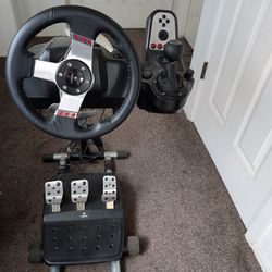 Gaming Wheel ,Pedals, Gear Shifter N Stand