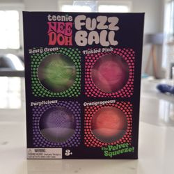 Teenie NeeDoh Fuzz Ball 4 Pack