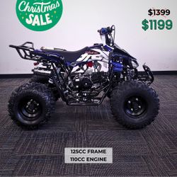 ATV/Quad For Sale! HUGE CHRISTMAS SALE! Brand New ATV ! CA Green Sticker! Affordable & Fully Assembled! 125cc Frame perfect For Teens! 