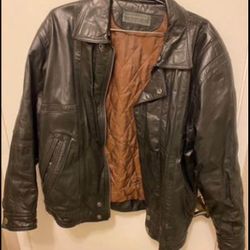 Vintage Leather Brown Black Terminator Style Jacket Fits Like A Medium
