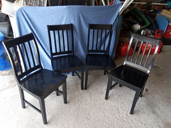 Wooden Chairs Set of Four