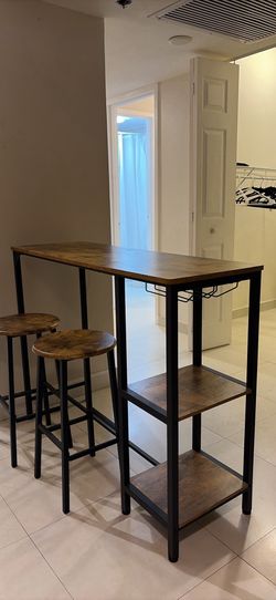 Bar Table + 2 Stools/Chairs