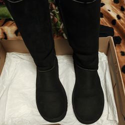 Black Tall Uggs Bailey Bow Boots Size 10