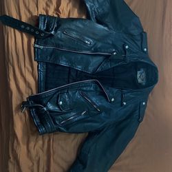 Vintage Leather Biker Jacket 