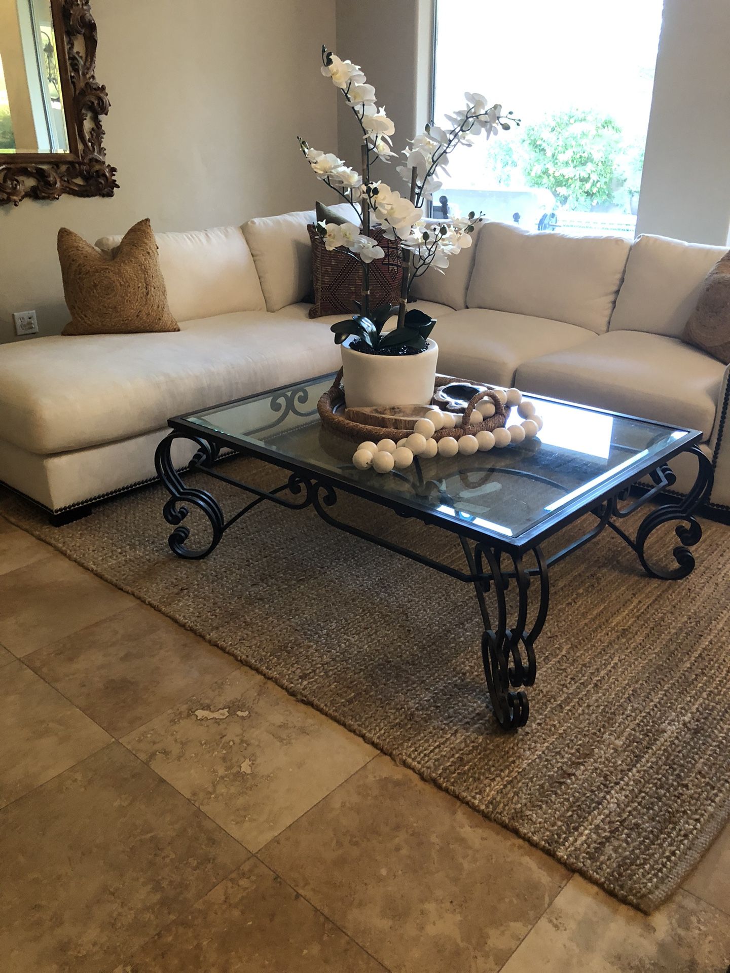 Iron Coffee Table 36” X 24”