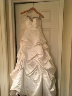 Wedding dress with hand stitched beading