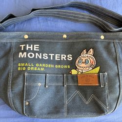 Popmart Labubu Fall in Wild Denim Messenger Bag