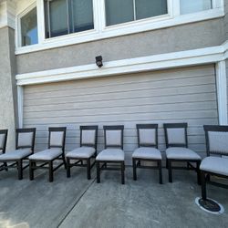 8 Upholstered Dining Chairs 