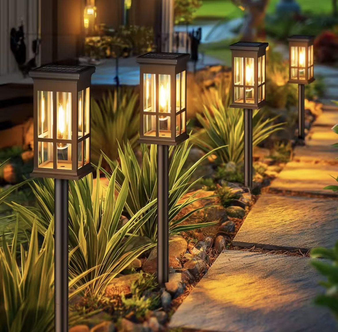 Solar Pathway Lights (6-Pack) – Outdoor Landscape & Patio Lighting