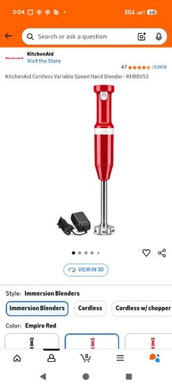 Cordless KitchenAid Hand Blender/Immersion Blender