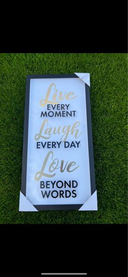 Live Laugh Love Framed Wall Sign
