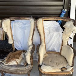 Antique Architectural Salvage Carved Chairs