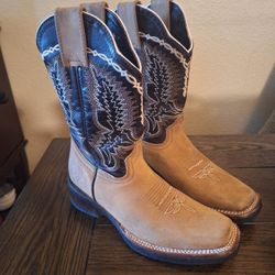 Kids Square Toe Cow Boy Boots By  El Carrizal