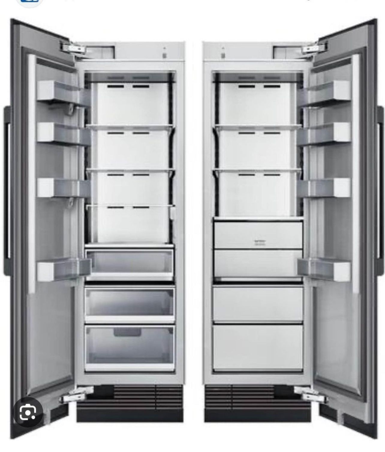 Dacor 24 inch column Refrigerator and 24 inch Freezer set.