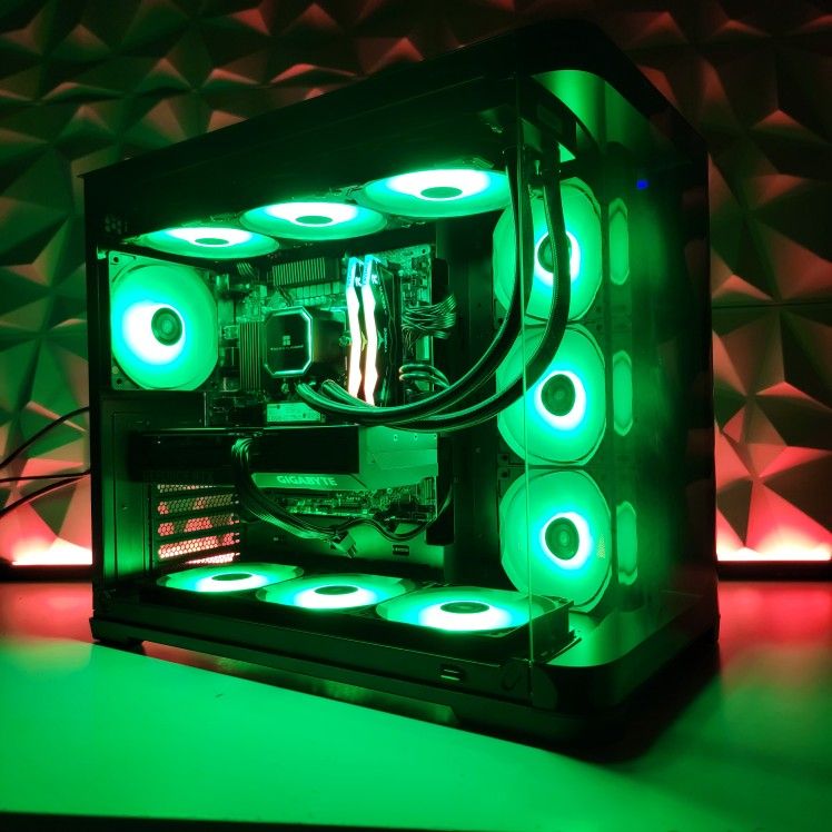 1440p Curved Glass Gaming PC - Liquid Cooled - 14th Gen Intel CPU - RTX 4070 GPU 