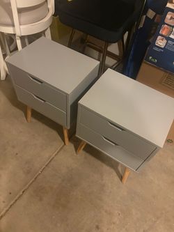 2 Gray nightstands