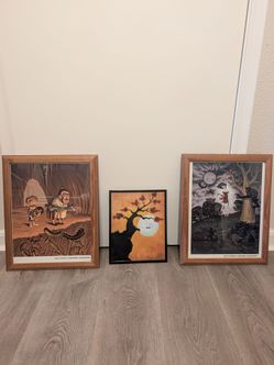 3 spooky/fall artwork