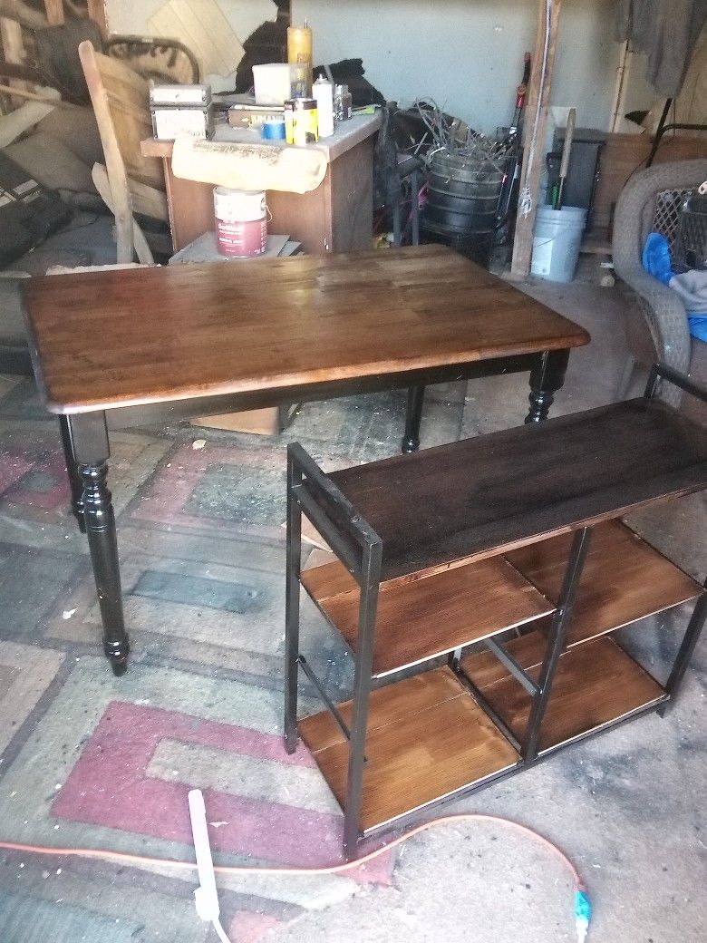 Set Of Dinning Table And TV Stand Both Have A Knew Gloss Finish Very. Nice