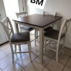 Dining Room 4 Chairs White And Grey New Table. Comedor 4 Sillas Mesa Nueva 