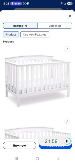 Delta Convertible Crib (Mattress not included)-OBO