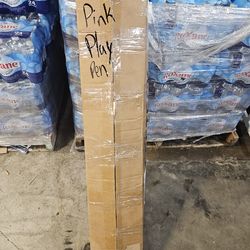 79x71 Baby Playpen w/ Mat & Bag – Large Toddler Play Yard Pink