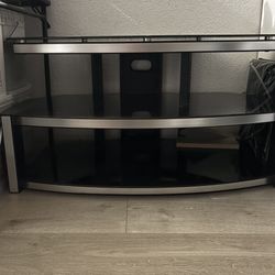 Black Glass TV Stand