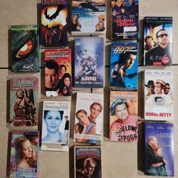 16 Pcs. VHS MOVIE TAPES