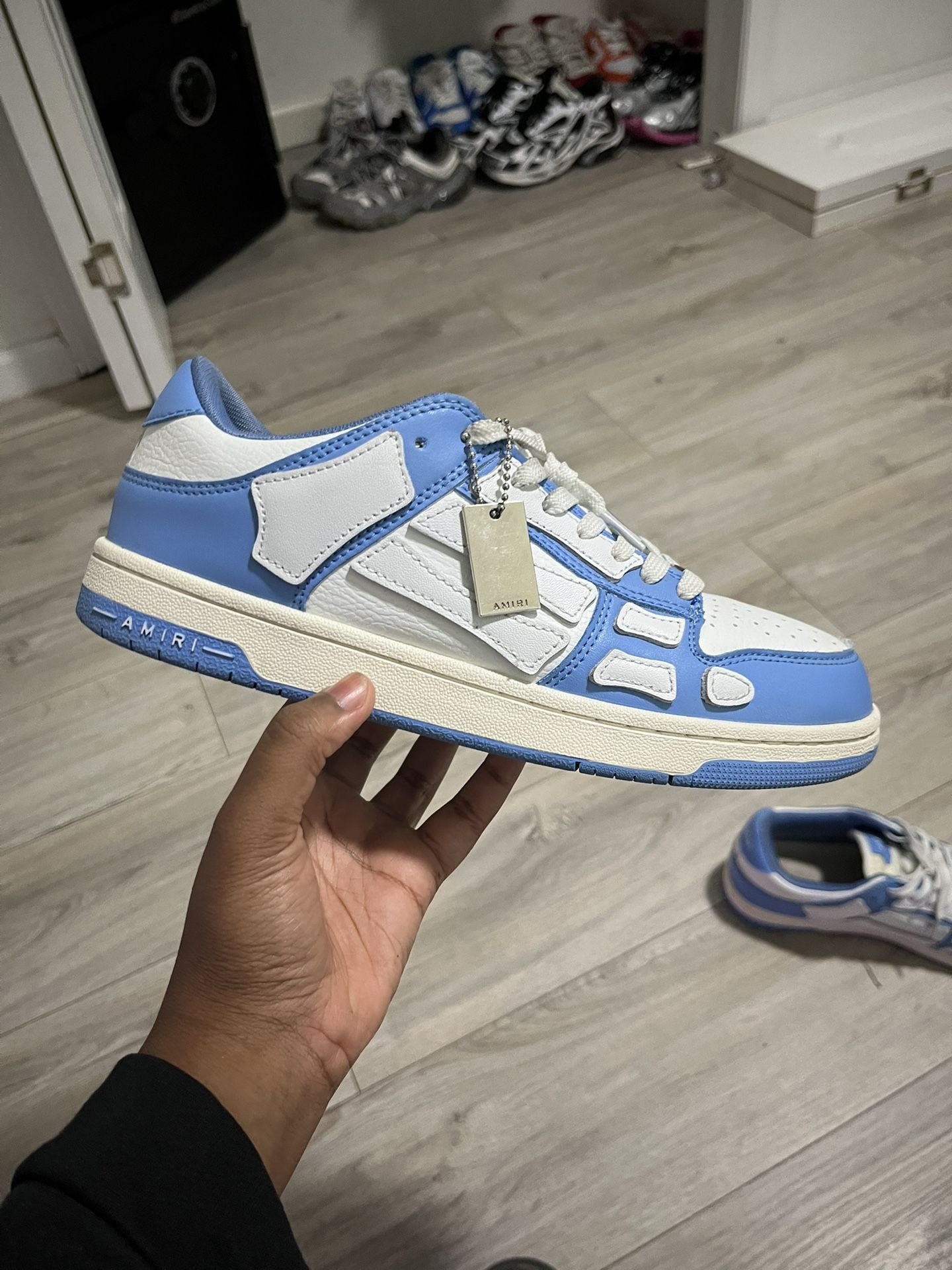 amiri shoes blue and white size 8.5 men