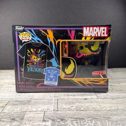 Funko Pop! Tees Marvel Venom Eddie Brock Blacklight T-Shirt XL #869 Vaulted New