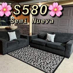 🥂🌸 $580 Semi new Beautiful Big Sofa & loveseat with carpet 🌸🥂  Good conditions, soft , clean & very comfortable🥂 basically new   Buenas condicion