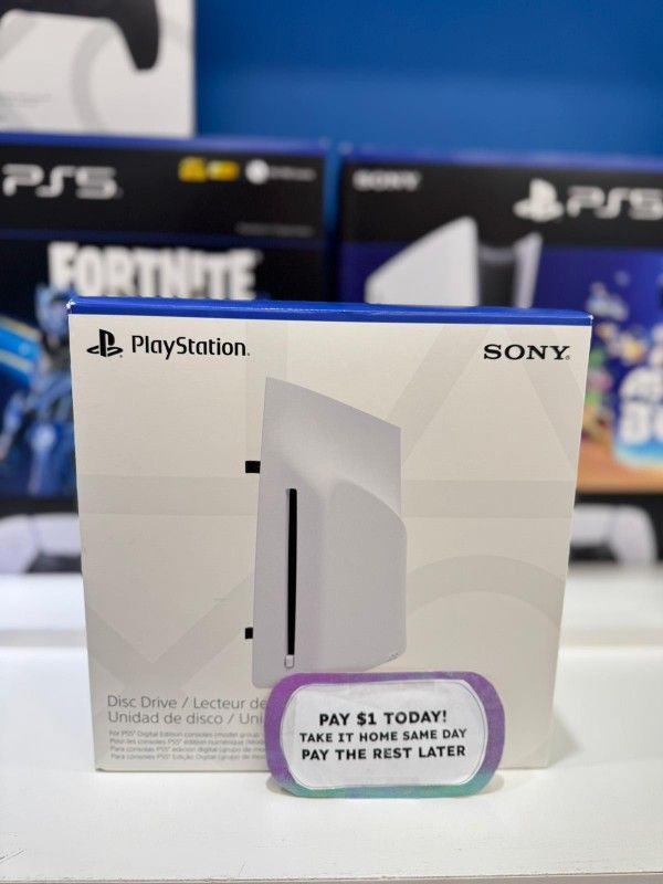 Sony Disc Drive For PS5 Digital and PS5 Pro Gaming Consoles New - Pay $5 DOWN AVAILABLE - NO CREDIT NEEDED