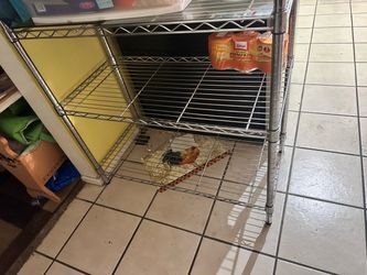 Chrome Wire Storage Shelving Unit x2