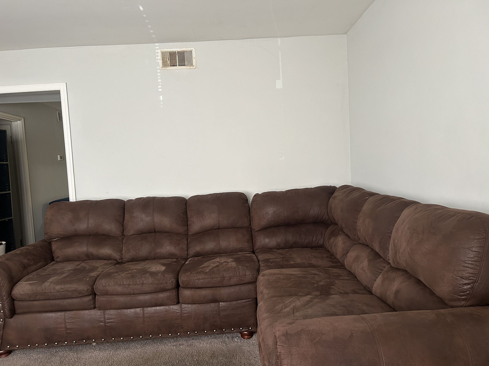 Gently Used Sectional Sofa (brown)