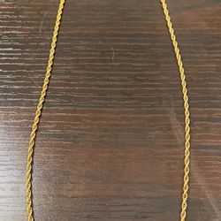 Vintage 12k GF Gold Rope Chain - Long - 30”