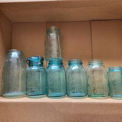 7 Antique Canning Jars
