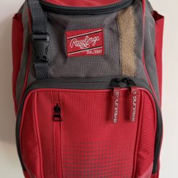 Rawling Franchise Baseball Backpack, Red, Preowned, Great Shape, No Issues