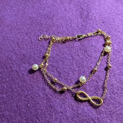 Double Chain Infinity Anklet