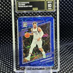 💥21-22 Luka Doncic BLUE Velocity Prizm ! 💥