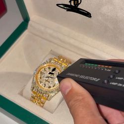 Luxury Vvs moissanite mens watch