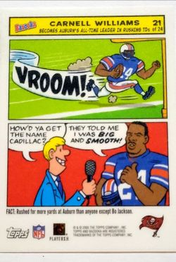 2005 Topps Bazooka Carnell Williams Comic Card #21