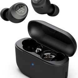 JLab Go Air Pop True Wireless Bluetooth Earbuds + Charging Case, Black, Dual Connect, IPX4 Sweat Resistance, Bluetooth 5.1 Connection, 3 EQ Sound Sett