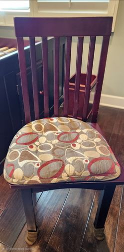 Coaster Dark Wood Dining Chair with Upholstered Seat