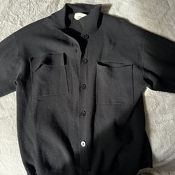 Aritzia S Black Button Up