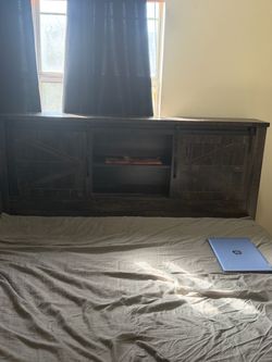 Rustic brown western queen bedframe