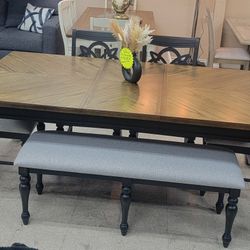 New 6 PCS DINING TABLE SET SAMPLE FLOOR ONLY $700 CASH 