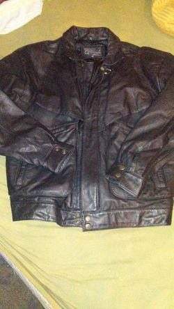 Gianni black leather jacket